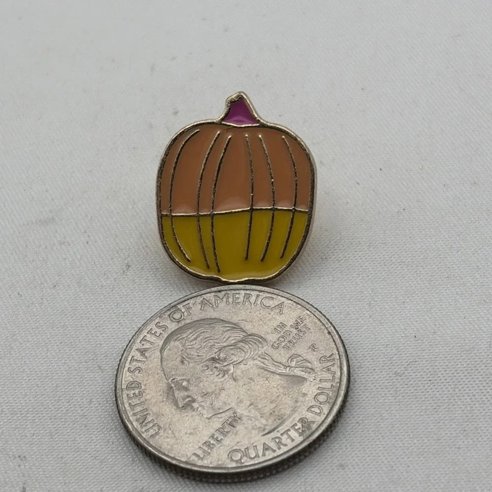 Multi Color Enamel Pumpkin Cute Cartoon Halloween Fall Lapel Hat Pin